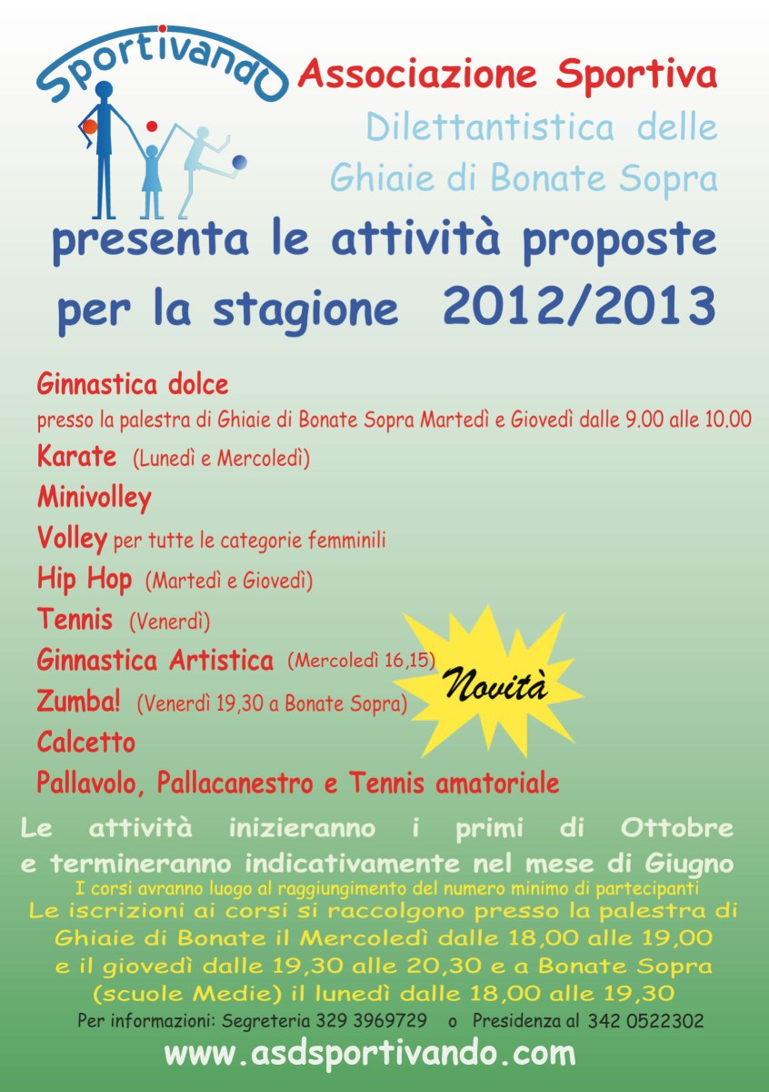 Volantino attività 2012-13