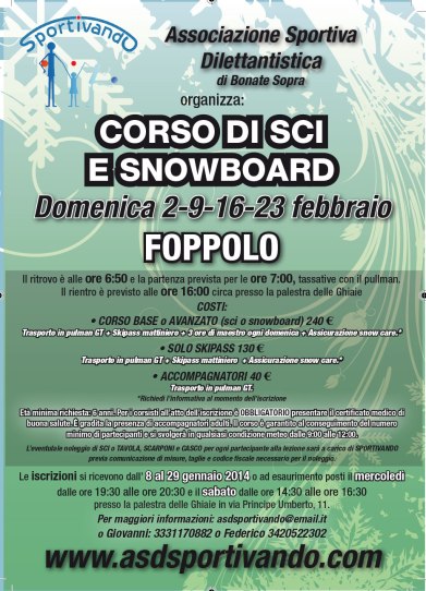 Corso di sci e snowboard 2014